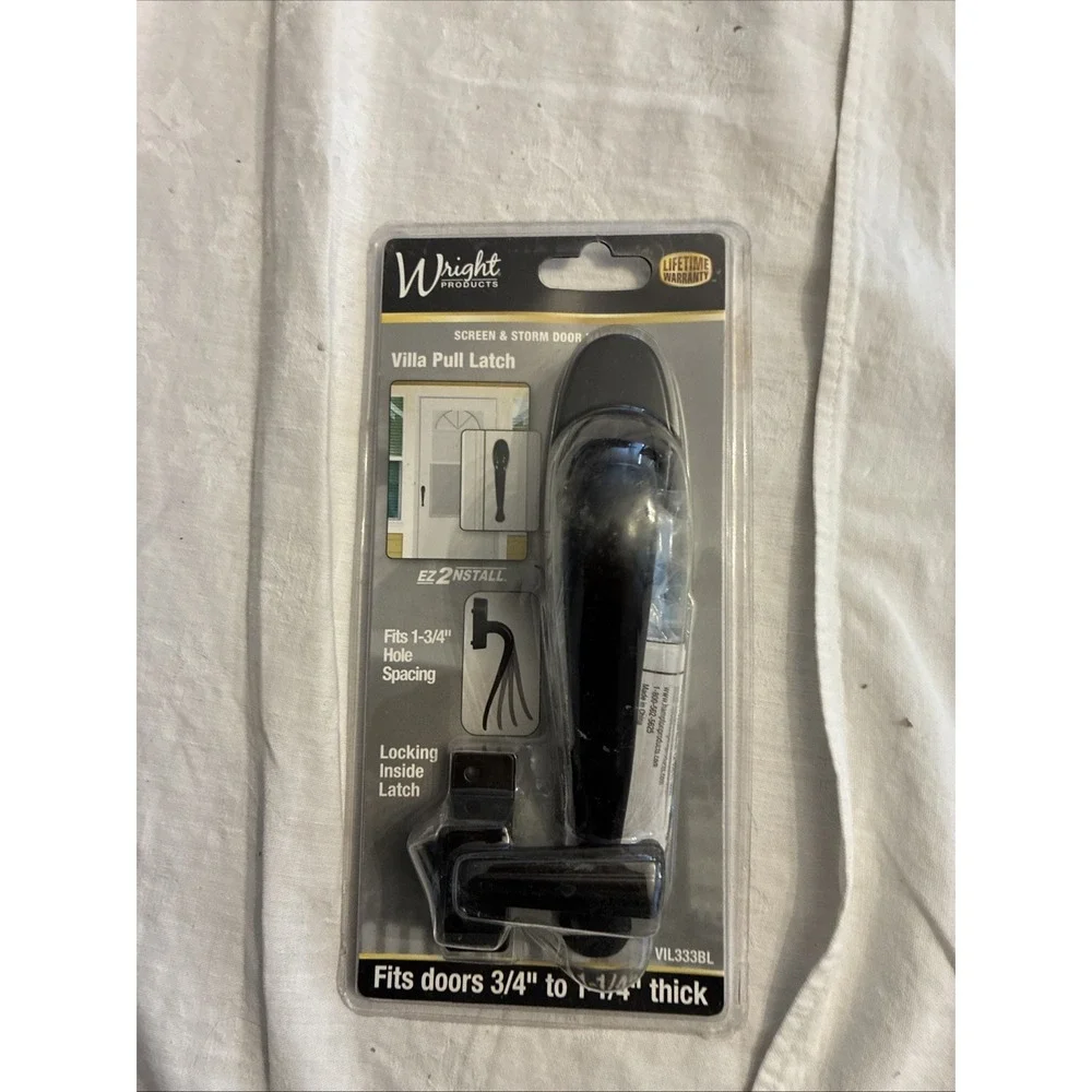 Wright Products VIL333BL Screen & Storm Door Latch Pull Handle Lever Black.